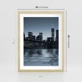 Plakat w ramie 30x40 - Nocne pejzaże miasta - miasto, nocą - rama drewno