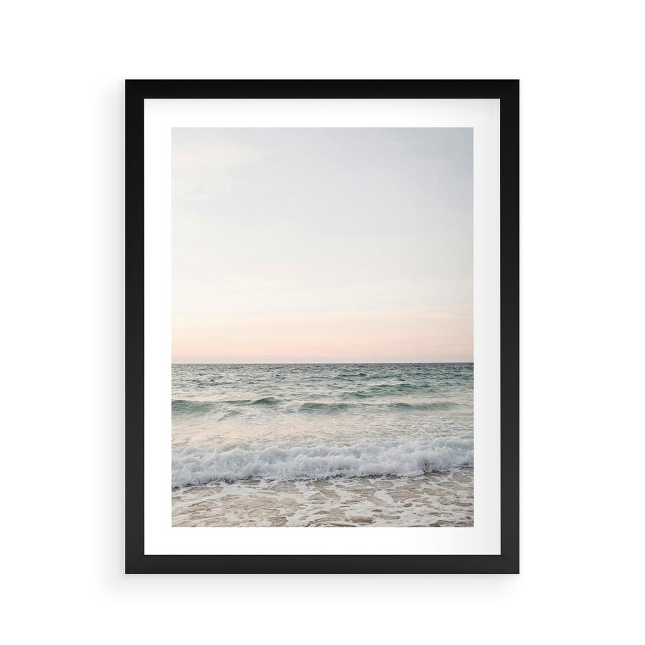 Plakat w ramie 40x50 - Morze i Fale - morze, fale - rama czarna