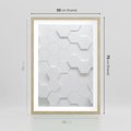 Plakat w ramie 50x70 - Intrygujący Wymiar - geometria, 3D - rama drewno