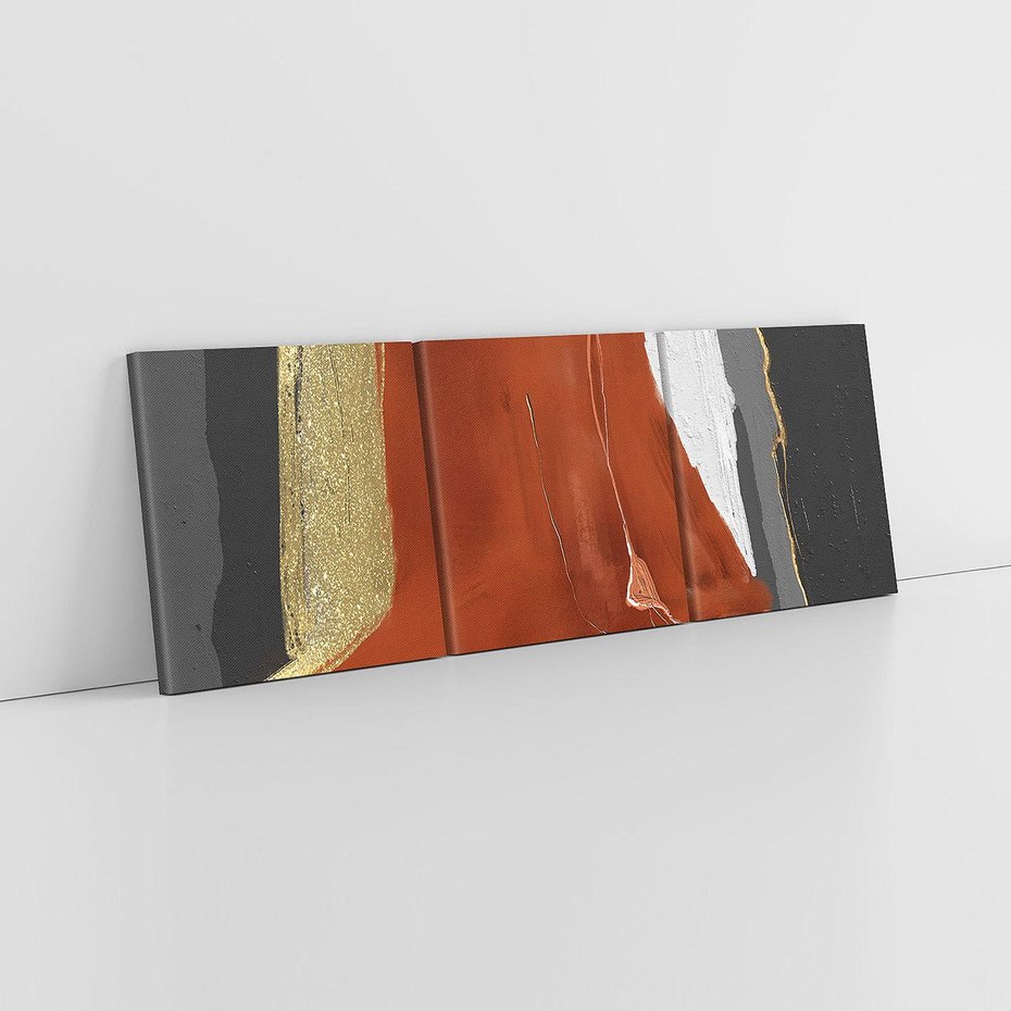 Obraz na płótnie 150x50 - Abstrakcyjna impresja - abstrakcja, nowoczesny