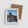 Plakat w ramie 40x50 - Miasto nad Rzeką - miasto, rzeka - rama drewno