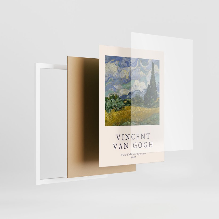 Zestaw obrazy w ramie 40x50 galeria - Van, Goghh, sztuka, obrazy, reprodukcje - rama biała