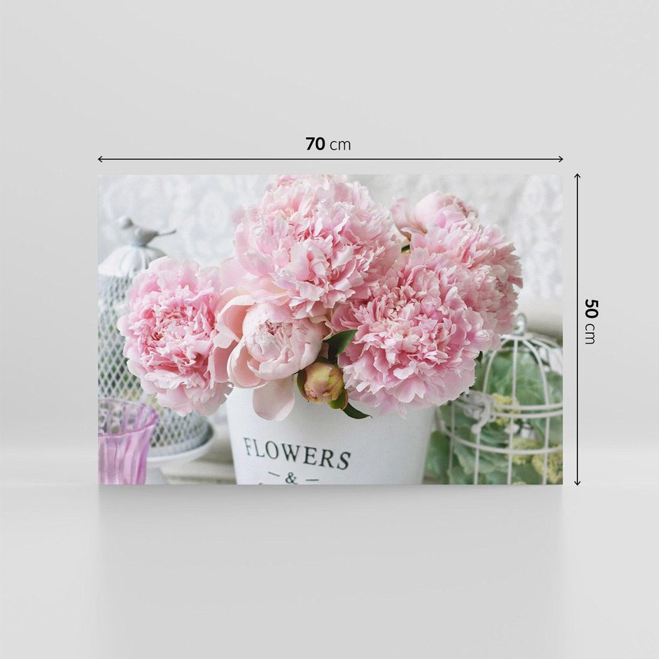 Obraz na płótnie 70x50 - Miłość w powietrzu - kwiaty, romantyczne