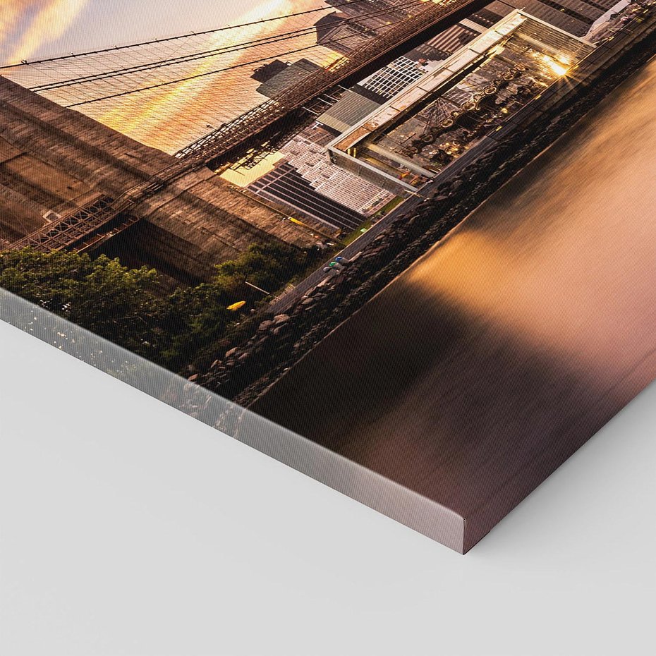 Obraz na płótnie 70x50 - Manhattan Nights: Most w Nowym Jorku - most, Nowy Jork