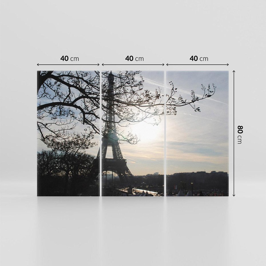 Obraz na płótnie 120x80 - Wieczorny spacer przy Wieży Eiffla - Paryż, Wieża