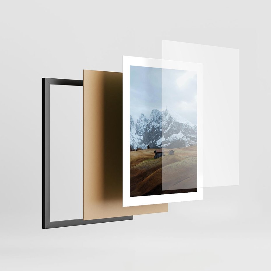 Plakat w ramie 30x40 - Odkryj Ich Urok - góry, skandynawia - rama czarna