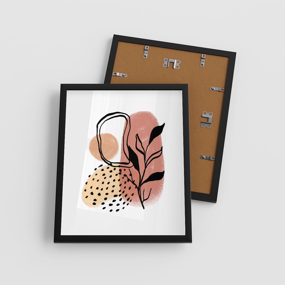 Plakat w ramie 40x50 - Migotliwe Harmonie - abstrakcja, sztuka nowoczesna - rama czarna