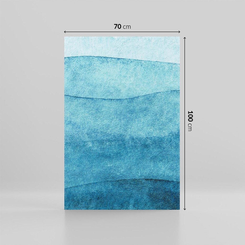 Obraz na płótnie 70x100 - Kolorowe fale akwareli - akwarela, fale