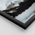 Zestaw obrazy w ramie 40x50 galeria - Zima, góry, śnieg, szron - rama czarna