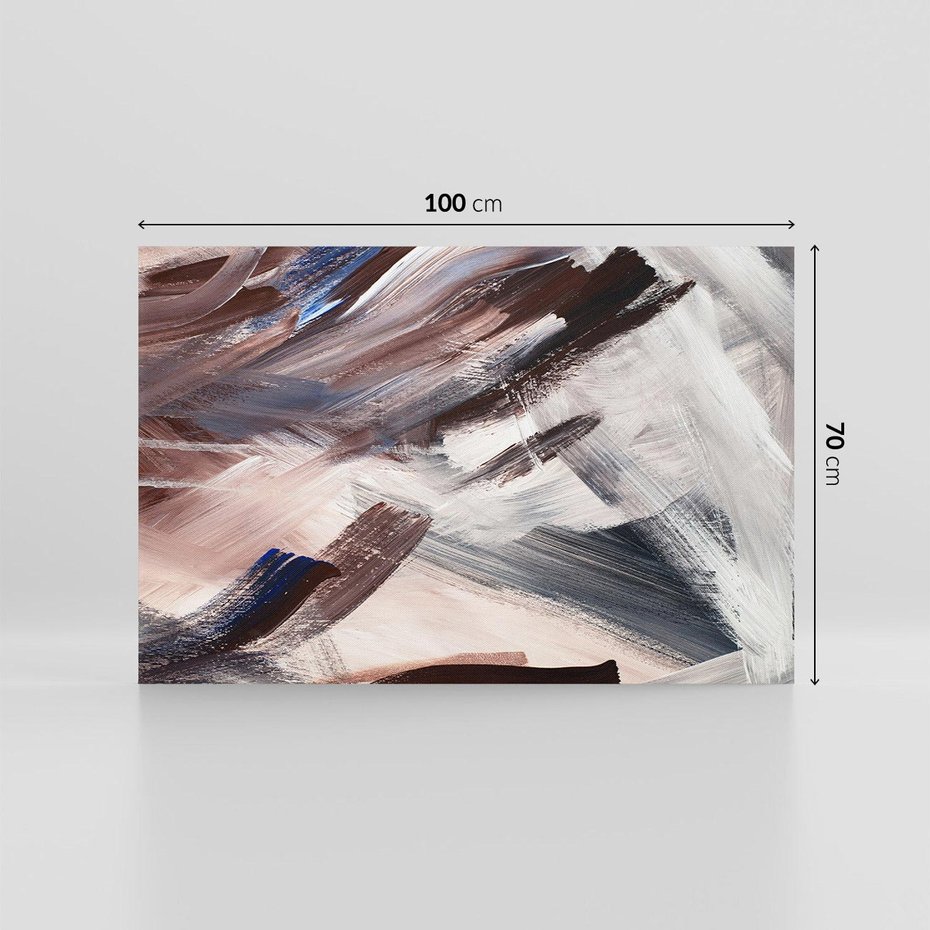 Obraz na płótnie 100x70 - Eksploracja Dramaturgii - abstrakcyjny chaos, chatyczne maźnięcia pędzla