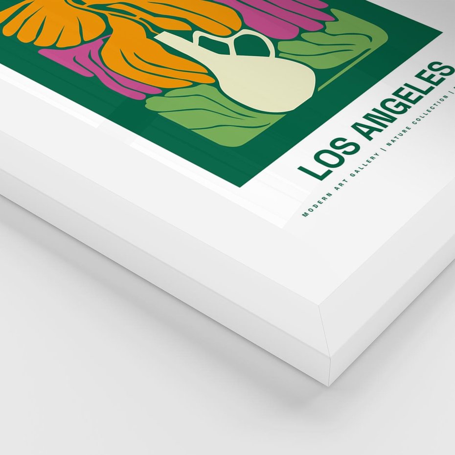 Plakat w ramie 50x70 - Przenikające Kontury - minimalizm, plakat - rama biała