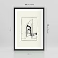 Plakat w ramie 50x70 - Poezja światła i cienia - nowoczesna sztuka, minimalistyczny styl - rama czarna