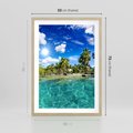 Plakat w ramie 50x70 - Rajskie wakacje na plaży - plaża, wakacje - rama drewno