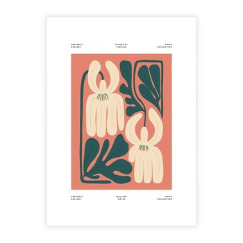 Plakat bez ramy 40x50 - Migotliwe Echa - kwiaty, nowoczesna abstrakcja