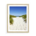 Plakat w ramie 50x70 - Relaks nad Morskimi Wzgórzami - plaża, wydmy - rama drewno