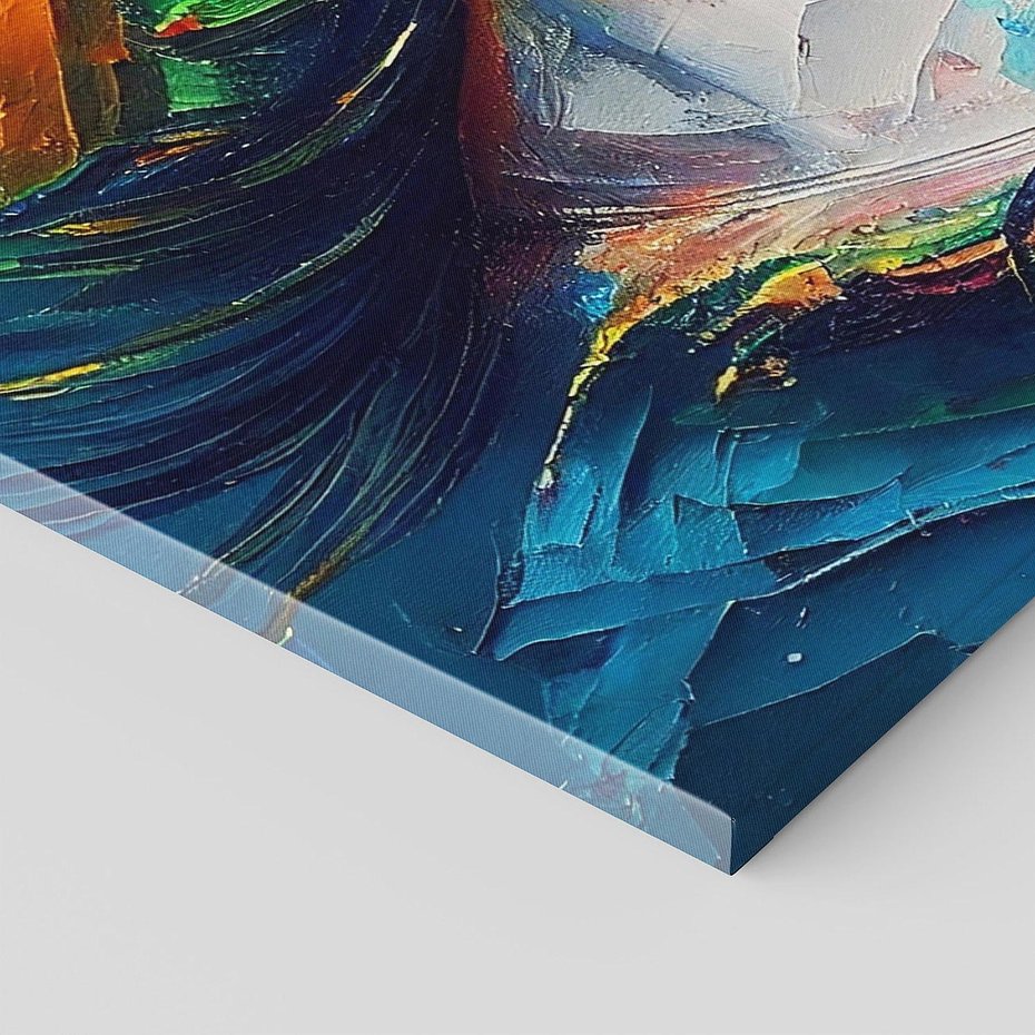 Obraz na płótnie 120x60 - Mistyka Tęczowego Oka - oko, obraz olejny