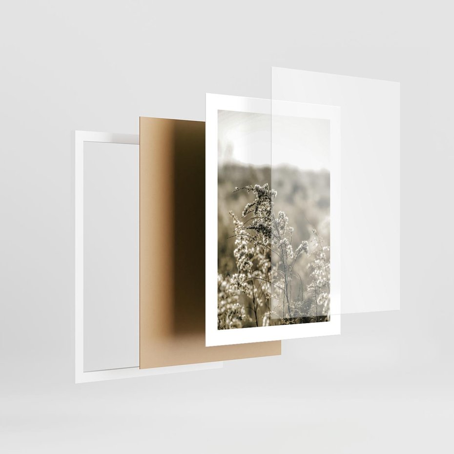 Plakat w ramie 30x40 - Pampas i Bocho - suche trawy, bocho - rama biała