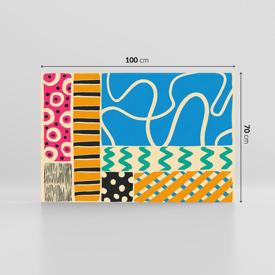 Obraz na płótnie 100x70 - Etno Boho - etno ornamenty, boho klimat