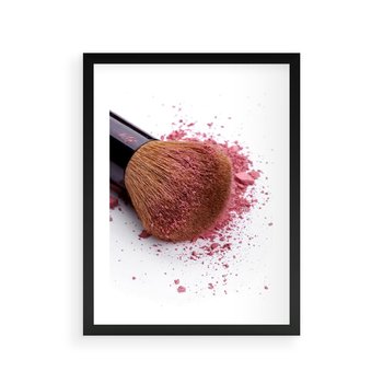 Plakat w ramie 40x50 - Makijaż w kolorze pędzla - makijaż, pędzel - rama czarna