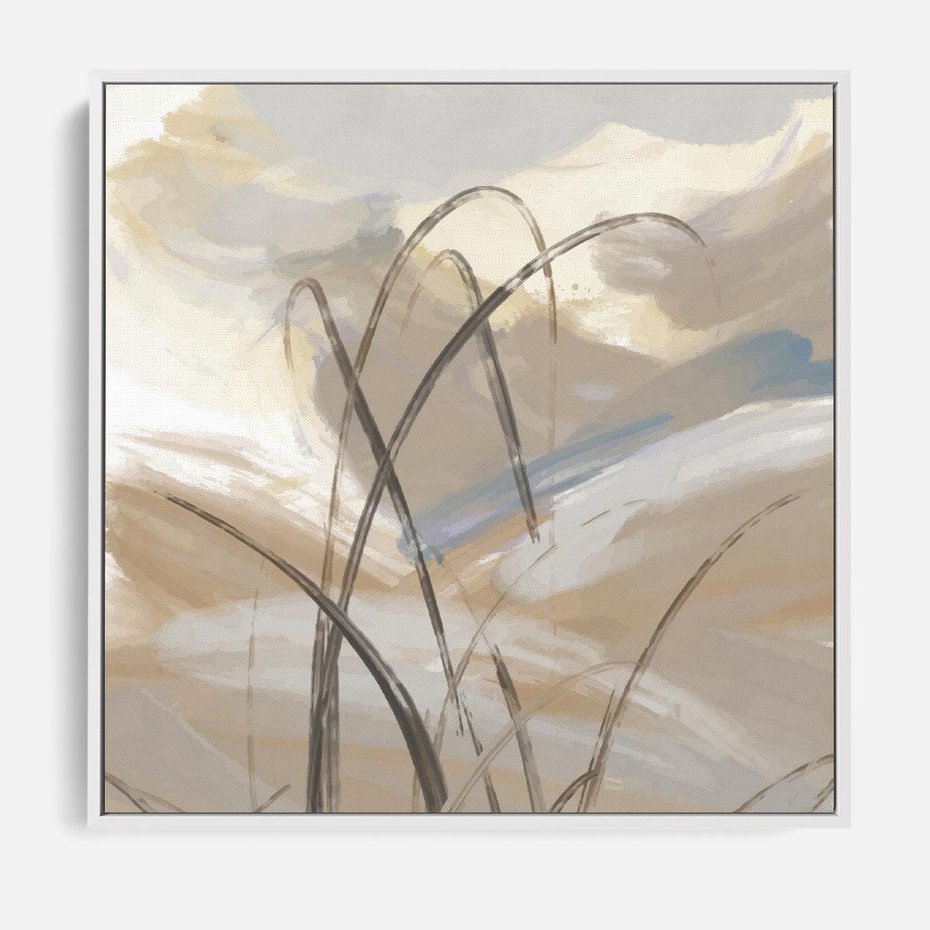 Obraz w ramie 50x50 - Nowoczesne Odbicia - akwarela, obraz - rama biała