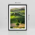 Plakat w ramie 50x70 - Pejzaż Widoczek - widoczek, pejzaż - rama czarna