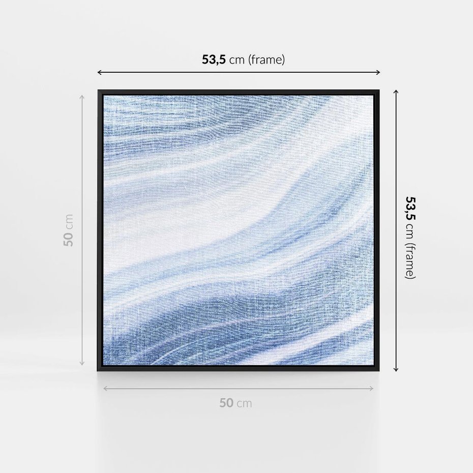 Obraz w ramie 50x50 - Abstrakcyjna akwarela - abstrakcja, akwarela - rama czarna