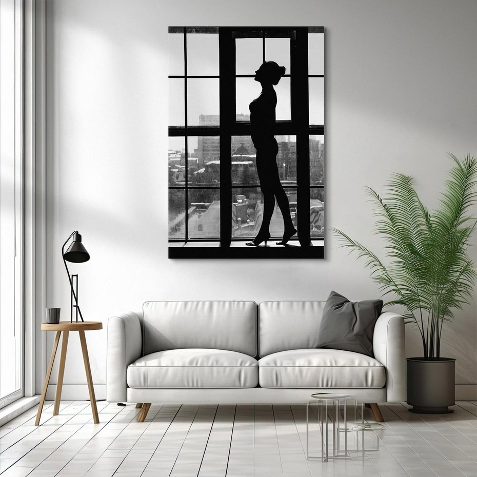 Obraz na płótnie 70x100 - Piękno Kobiecej Formy - retro zdjęcie, czarno białe