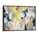 Obraz w ramie 100x70 - Kwiatowe Impresje - malowane duże kwiaty, kolory żółty - rama czarna