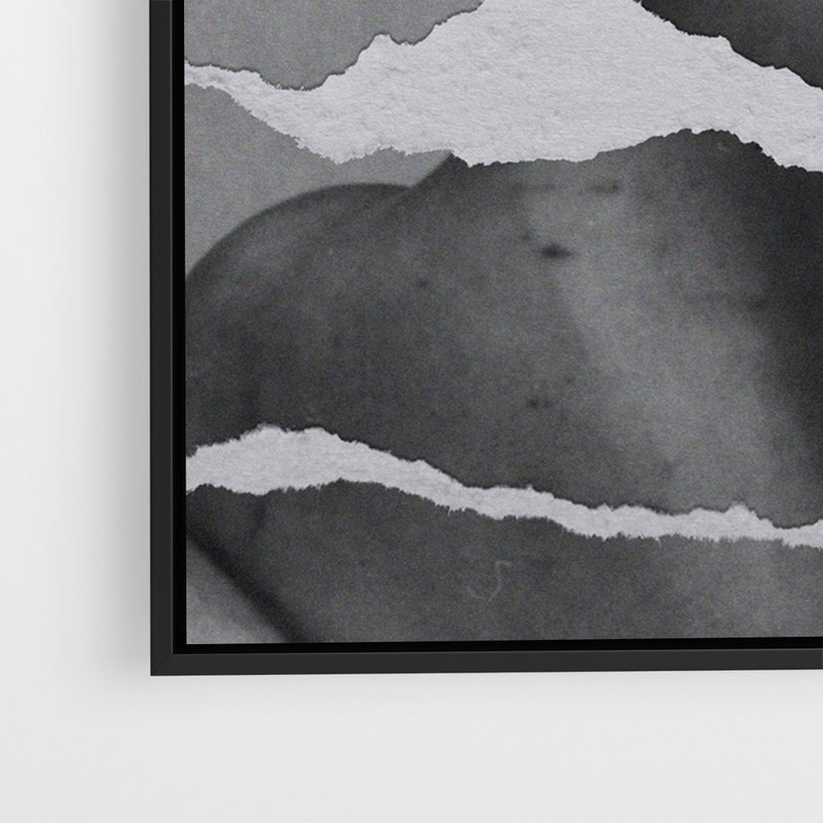 Obraz w ramie 70x100 - Kolaż z Antyczną Rzeźbą - antyczna rzeźba, kolaż ze zdjęć - rama czarna