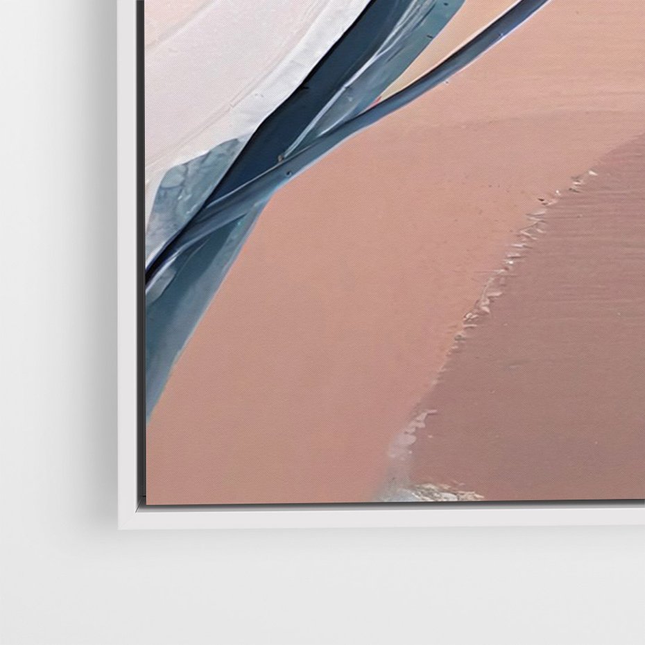 Obraz w ramie 70x100 - Ścieżki Emocji - abstrakcja, farby olejne - rama biała