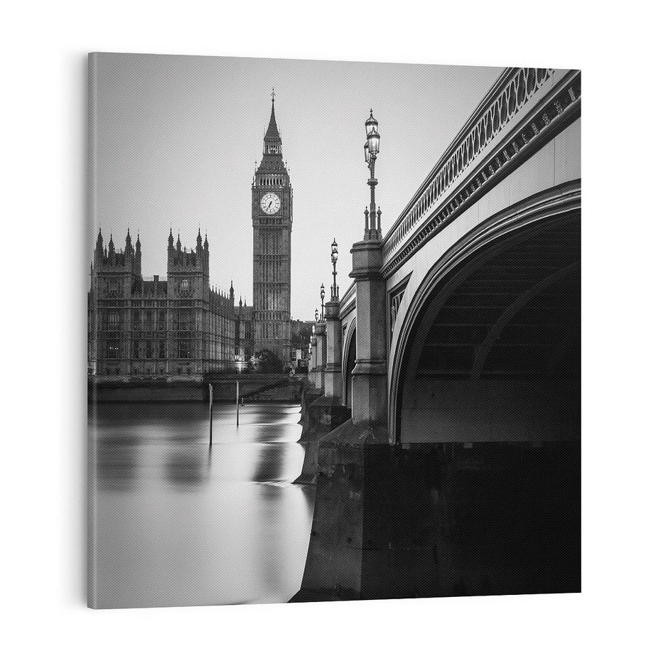 Obraz na płótnie 50x50 - Majestatyczny Big Ben w Londynie - Londyn, most