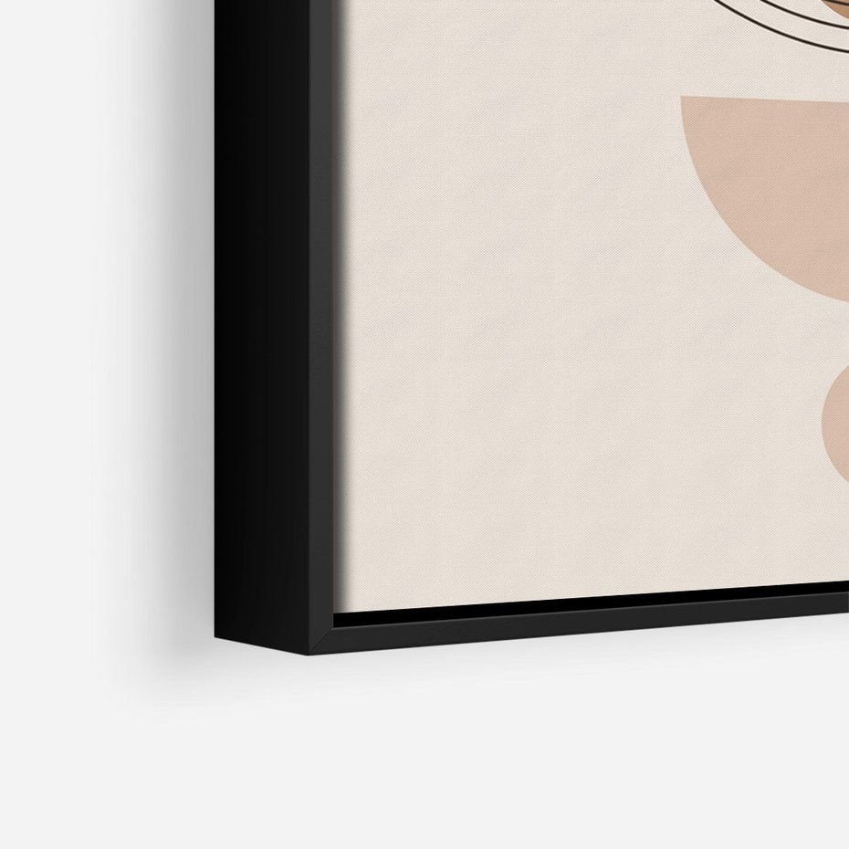 Obraz w ramie 50x70 - Strukturalne Kształty Postępu - boho plakat, minimalizm - rama czarna