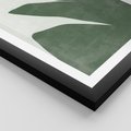 Plakat w ramie 40x50 - Oaza Harmonii - abstrakcyjny kształt, zielony plakat - rama czarna