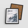 Plakat w ramie 40x50 - Czystość Natury - ośnieżone szczyty górskie, pejzaż - rama czarna