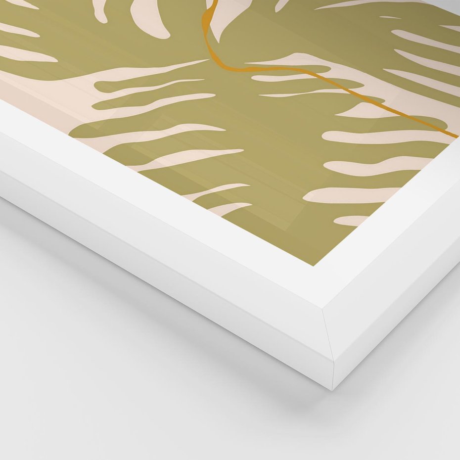 Plakat w ramie 50x70 - Konturem Zmiękczane - minimalistyczny obraz, nowoczesny - rama biała