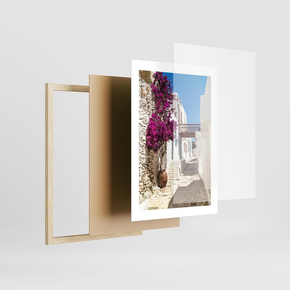 Plakat w ramie 30x40 - Kwiaty Chorwacji - kwiaty, Chorwacja - rama drewno