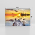 Obraz na płótnie 100x70 - Zachód słońca na pomostach - zachód, słońca