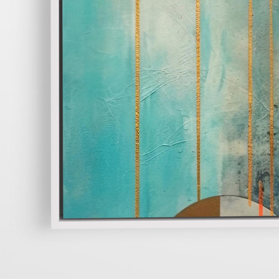 Obraz w ramie 70x50 - Abstrakcyjny Bałagan - abstrakcja, obraz olejny - rama biała