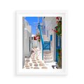 Plakat w ramie 40x50 - Santorini: urok Grecji - Santorini, Grecja - rama biała