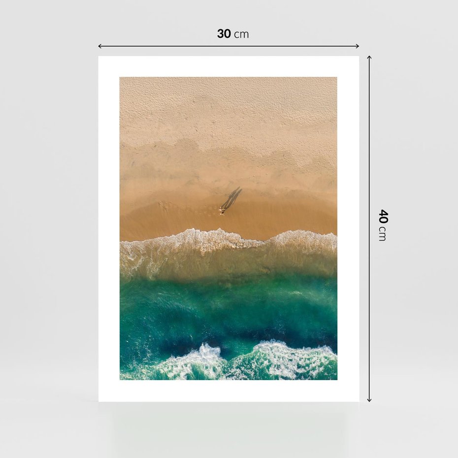 Plakat bez ramy 30x40 - Nadbrzeżna Harmonia - plaża, morze