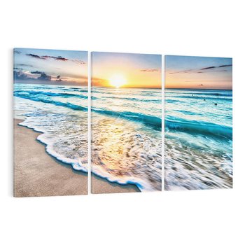 Obraz na płótnie 120x80 - Spokój morza: moment relaksu - plaża, morze