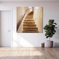 Obraz na płótnie 50x50 - Schody Wymiarów - schody, tunel