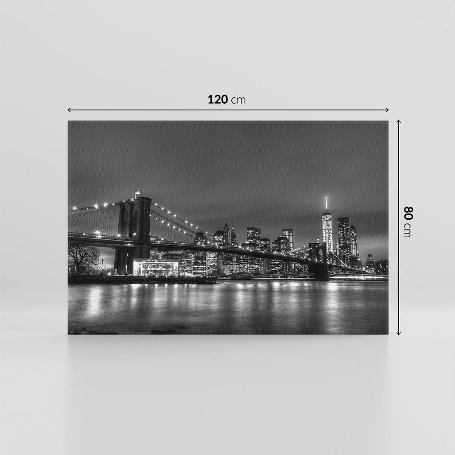 Obraz na płótnie 120x80 - Miasto, które nie Śpi - most, Nowy Jork
