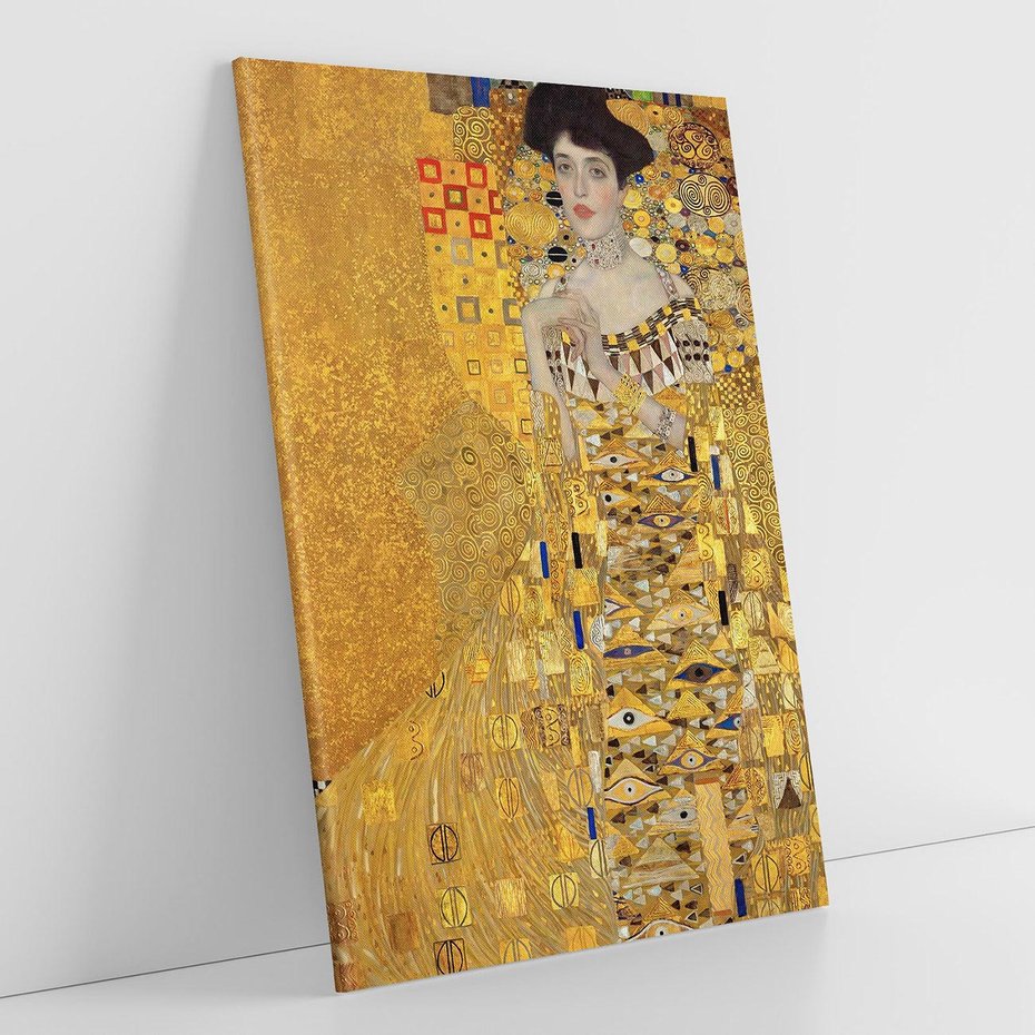 Obraz na płótnie 70x100 - "Portret Adele Bloch-Bauer I" (1907), Gustav Klimt - Reprodukcja - reprodukcja, obraz na płótnie