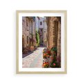 Plakat w ramie 40x50 - Malownicze Zakątki Miasta - uliczka, perspektywa - rama drewno
