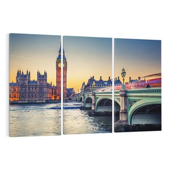 Obraz na płótnie 120x80 - Magiczny Londyn: Tamiza i Big Ben - Londyn, Tamiza