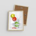 Plakat w ramie 30x40 - Jabłkowa Fantazja - owoce, jabłka - rama drewno