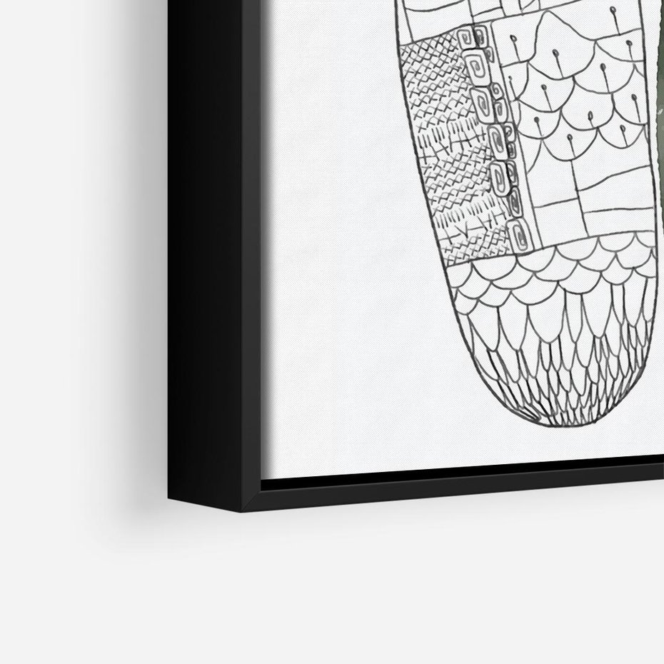 Obraz w ramie 50x50 - Przesunięte Jabłko - minimalistyczny plakat, jabłko - rama czarna