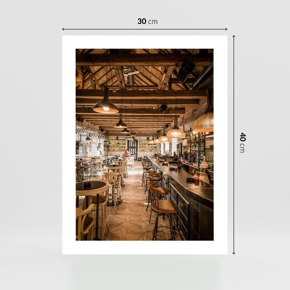 Plakat bez ramy 30x40 - Smak i styl - restauracja, architektura