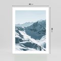 Plakat bez ramy 40x50 - Surowość Gór - górskie szczyty, śnieg